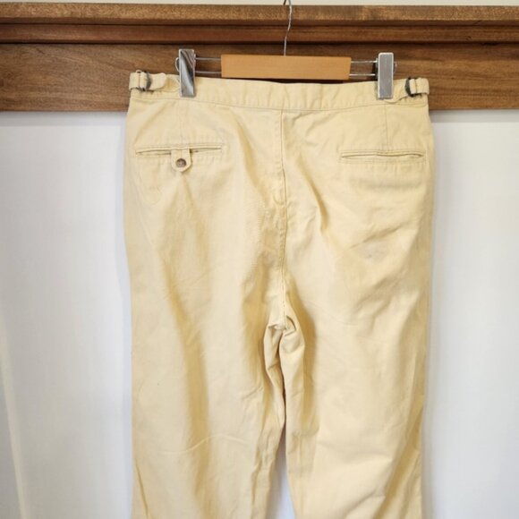 Vintage Polo Ralph Lauren Pleated Cuffed Pants Men’s 34x31 Cream 100% Cotton USA - Picture 4 of 16